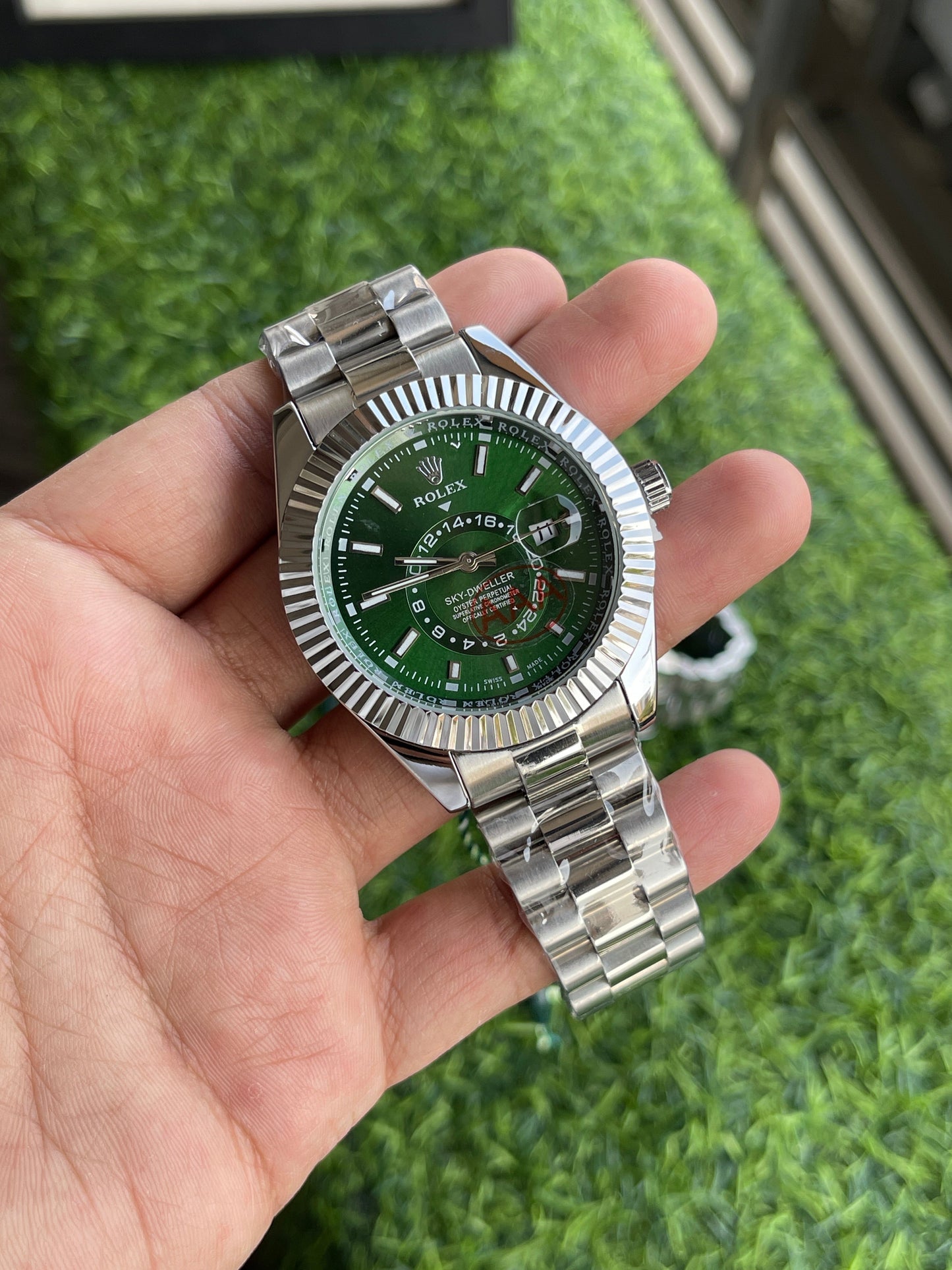 RLX Sky-Dweller – Green Dial (Stainless Steel)