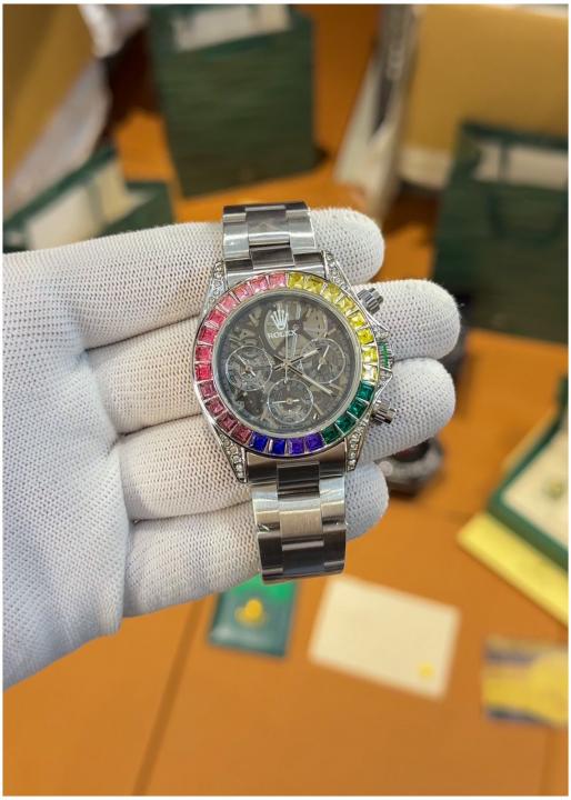 Rolex Oyster Perpetual Daytona Chosmograph Rainbow Silver
