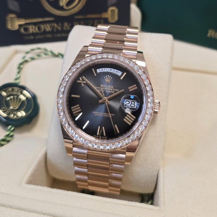 Rolex Oyster Perpetual Day Date Diamond Copper-Black
