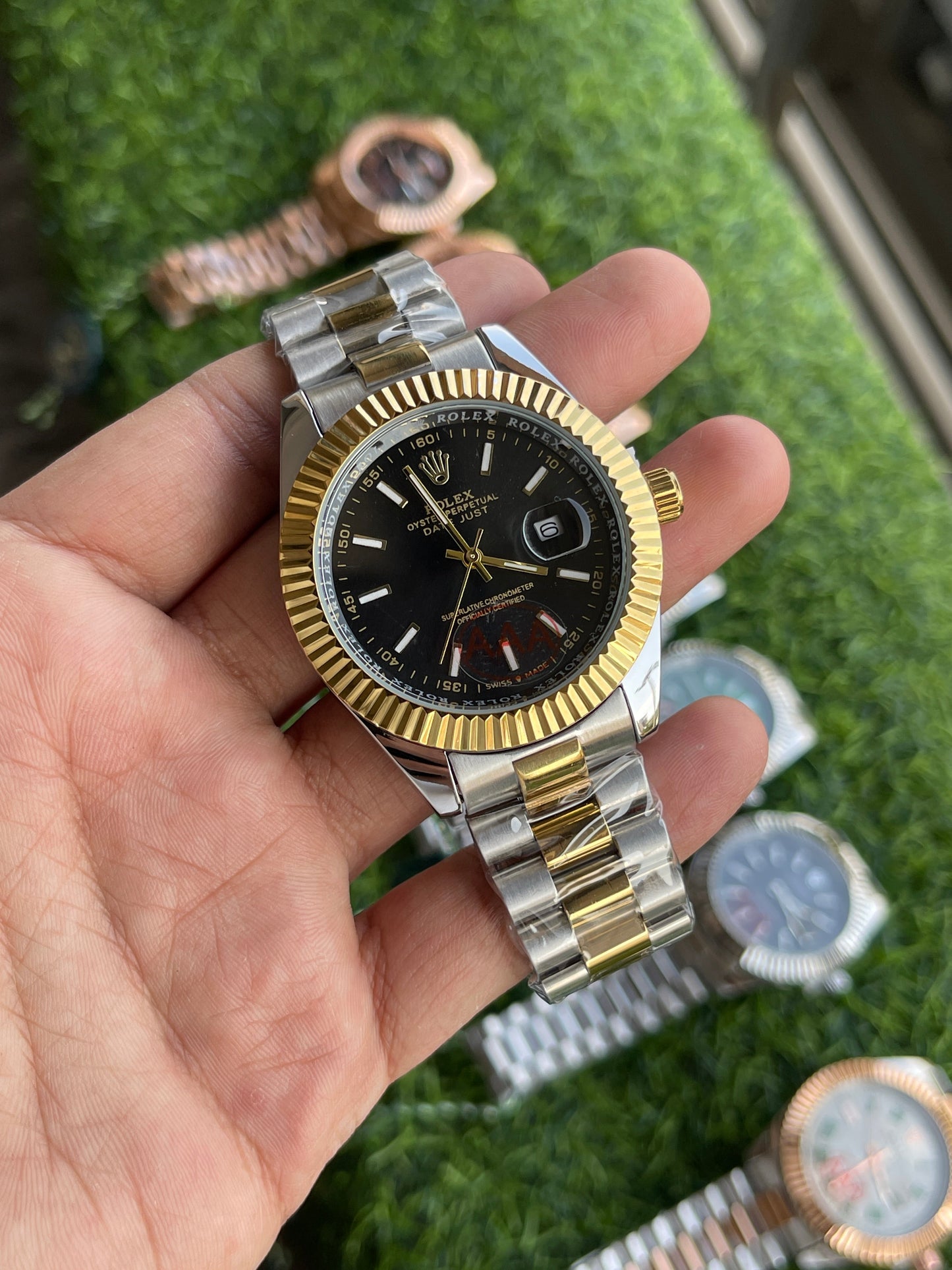 RLX Datejust – Black Dial (Two-Tone Steel & Gold)