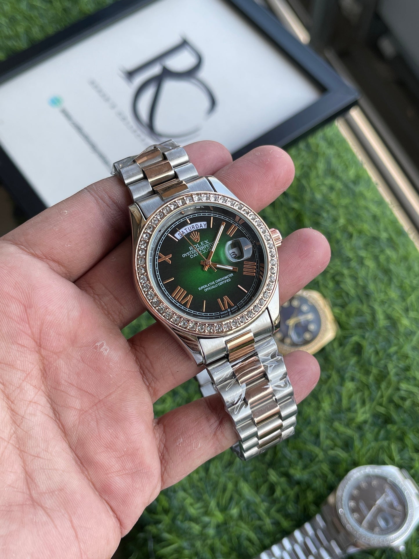 RLX Oyster Perpetual Day-Date – Two-Tone Rose Gold & Silver Luxury Watch