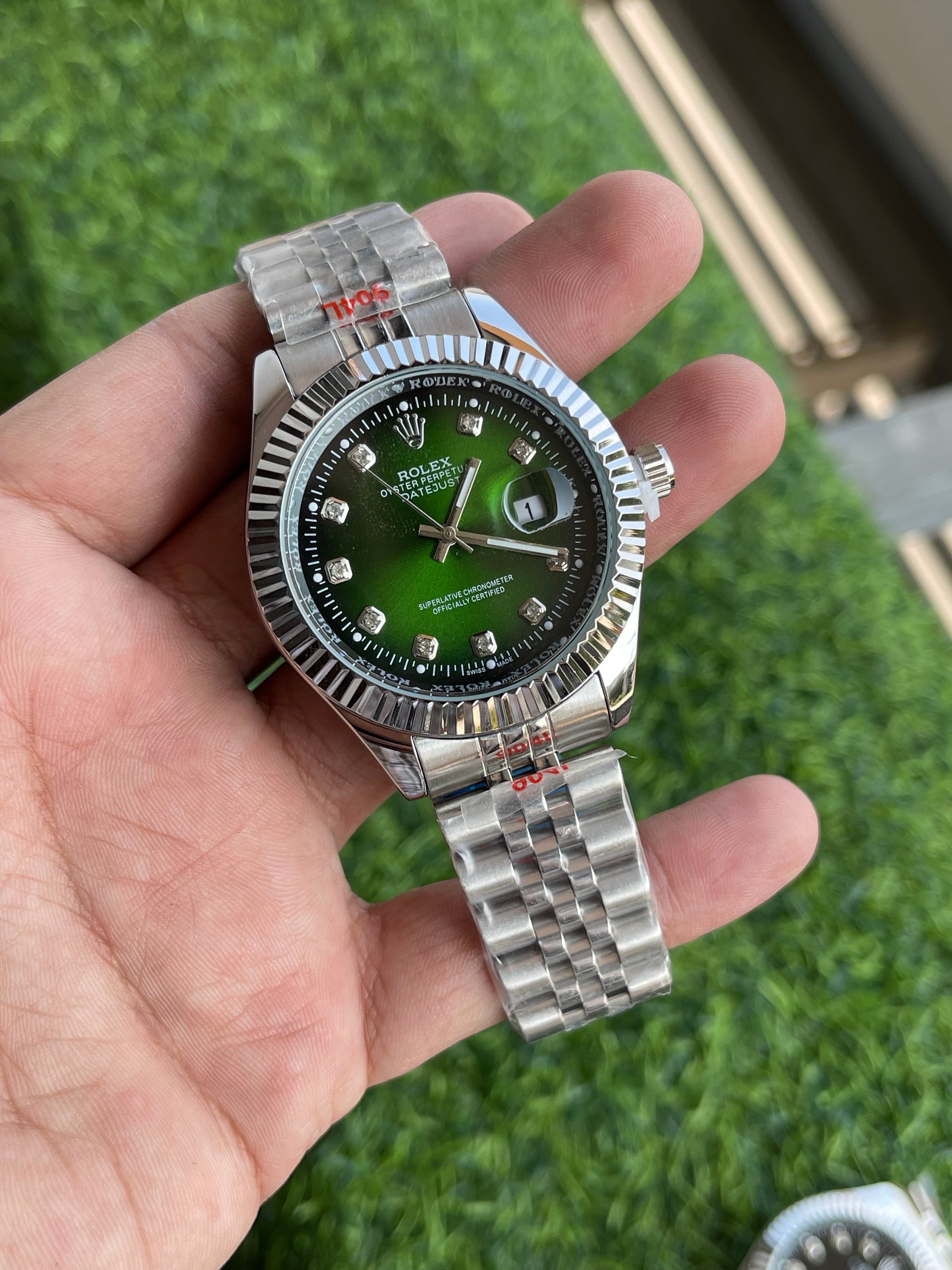 RLX Oyster Perpetual Datejust – Green Dial (Diamond Markers)