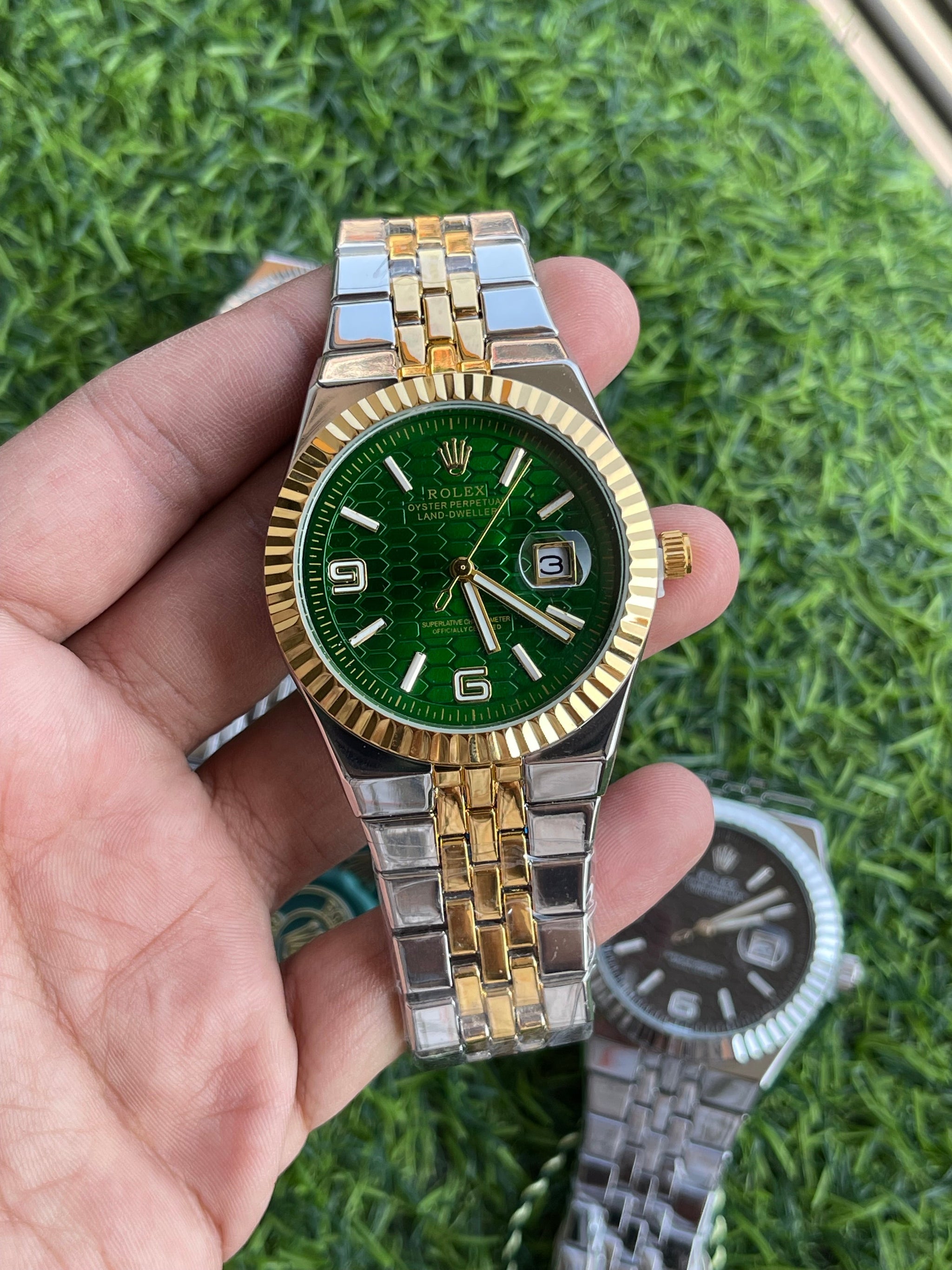 RLX Oyster Perpetual Land-Dweller – Two-Tone Green Dial Edition