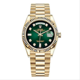 ROLEX DAY DATE GREEN GOLD DIAMOND (AUTOMATIC)