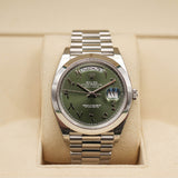 Rolex Oyster Perpetual Day Date Arabic Silver-Green