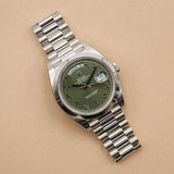 Rolex Oyster Perpetual Day Date Arabic Silver-Green