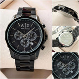 ARMANI EXCHANGE GUNMETAL CHRONOGRAPH FULL BLACK