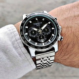 TISSOT 1853 SUPER SPORT CHRONOGRAPH WATCH (SILVER BLACK)