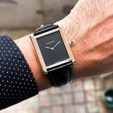 CARTIER TANK BLACK SILVER