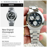 RADO DIASTAR CHRONOGRAPH SILVER BLACK (JAPAN OG MACHINE)