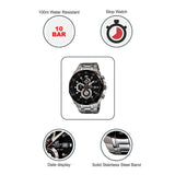 EDIFICE CASIO CHRONOGRAPH WATCH (SILVER BLACK)
