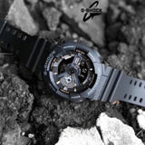 G SHOCK CASIO GA-110-1BDR ANALOG-DIGITAL WITH ORIGINAL BOX