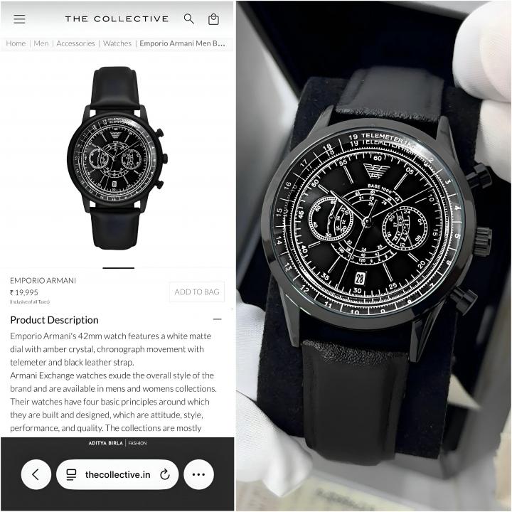EMPORIO ARMANI MINIMALIST FULL BLACK
