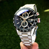 TAG HEUER CALIBAR 16 SILVER BLACK (JAPAN OG MACHINE)