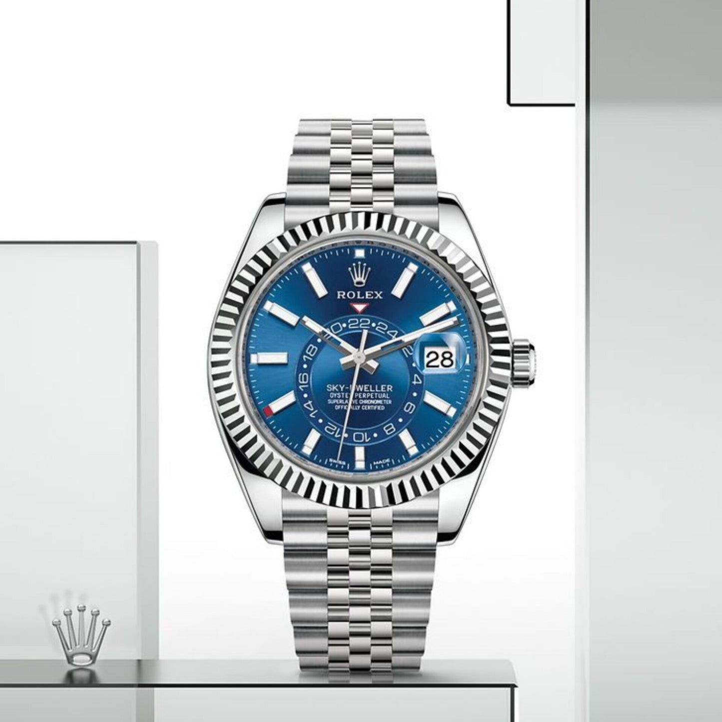 ROLEX SKY DWELLER SILVER BLUE (CELL MODEL)