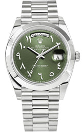 Rolex Oyster Perpetual Day Date Arabic Silver-Green