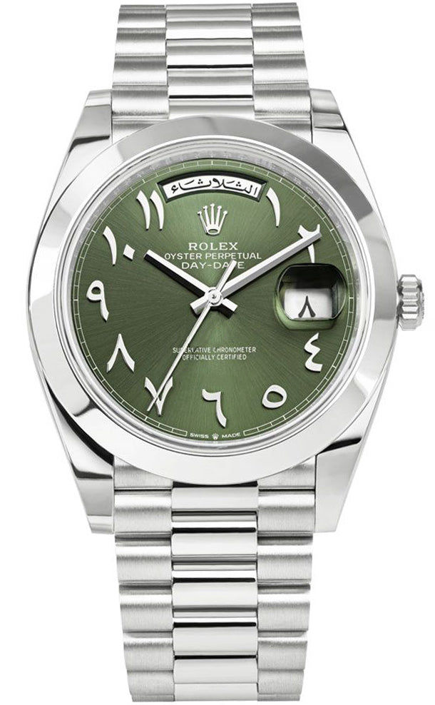 Rolex Oyster Perpetual Day Date Arabic Silver-Green